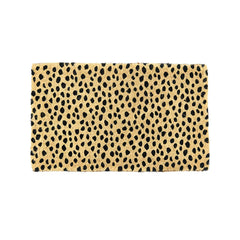 Coir Floor Mat with Black Dot Pattern Home Doormat Indoor Outdoor for Use