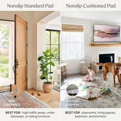 Washable 8 ft Round Rug, Kamran Rose Pink, Premium Rugs for Living Room, Bedroom, Kitchen, Office, Nursery with Gripper Non Slip