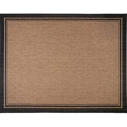 Indoor Outdoor Classic Flatweave Area Rug, Stain & UV Resistant Carpet, Deck, Patio, Poolside & Mudroom, 5x7 Ft Standard, Rugs