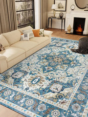 Orhopui Retro-Style Persian sponge Carpet, Stain Resistant, Non-Shedding, Washable Rugs, Non-woven felt spot molding