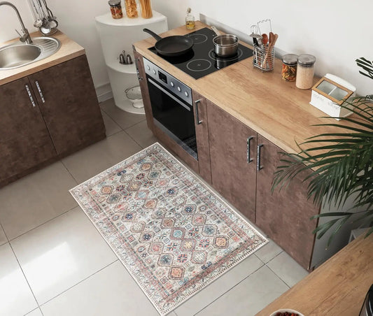 2x3 Rug - Machine Washable Entry Rug with Non-Slip Backing, Ideal for Enteryway, Kitchen, Bathroom,