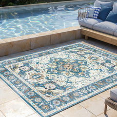 Orhopui Retro-Style Persian sponge Carpet, Stain Resistant, Non-Shedding, Washable Rugs, Non-woven felt spot molding