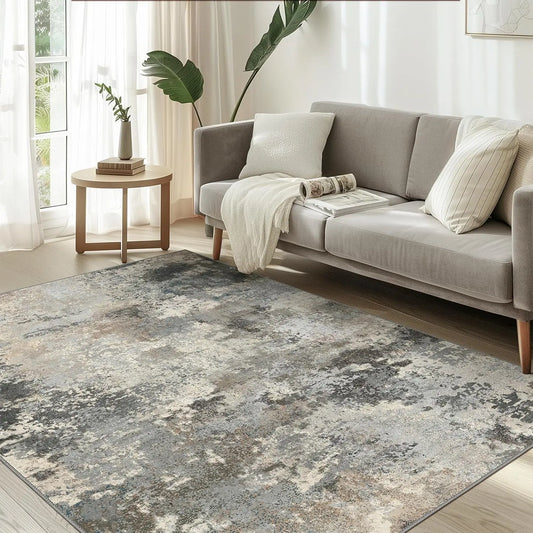 Area Rugs 5x7 Machine Washable Area Rug for Bedroom Living Room Dining Room, Large Modern Abstract Soft Rugs