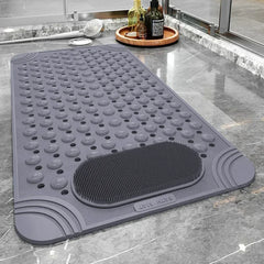 Shower Bath Mat Foot Massager with Non-Slip Suction Cups Bathroom Mat Silicone Suction Cup Massage Brush for Bathroom Use