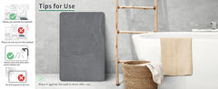 Super Absorbent Diatomaceous Earth Bath Mat Large, Quick Drying Non-Slip Diatomite Stone Bath Mats (Extra Large 31.5" x 19.7")