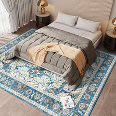 Orhopui Retro-Style Persian sponge Carpet, Stain Resistant, Non-Shedding, Washable Rugs, Non-woven felt spot molding