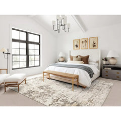 10x14 area carpet Living Room carpet - washable neutral modern abstract soft thin