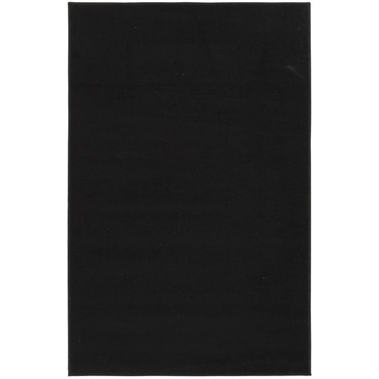 54 x 78 Titan Solid Black Durable Indoor Area Rug
