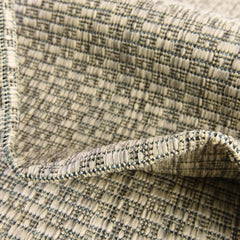 Collection Casual Transitional Solid Heathered Indoor/Outdoor Flatweave Area Rug (9' x 12' Rectangle, Teal/Navy Blue)