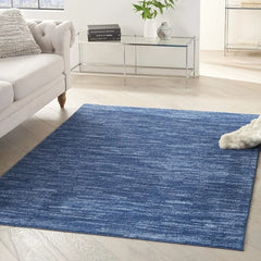 Essentials 4' x 6' Navy Blue Fabric Outdoor Area Rug (4' x 6')