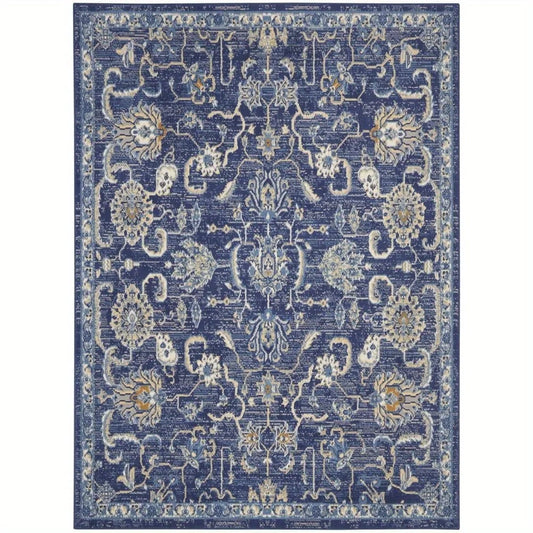 Traditional Persian Navy 3'9" x 5'9" Area Rug, (4' x 6'), At Home In Any Decor