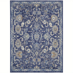 Traditional Persian Navy 3'9" x 5'9" Area Rug, (4' x 6'), At Home In Any Decor