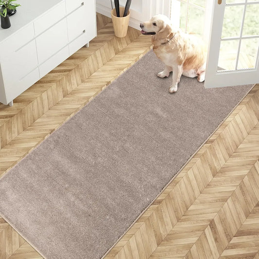 Dirt Trapper Door Mat 31.5" X 70", Non-Slip Machine Washable Entry Rug, Shoe Scraper, Dog Doormat, Super Absorbent Welcome