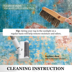 Orhopui Retro-Style Christmas Themed sponge Rug - Soft-Washable tie-dye green pattern