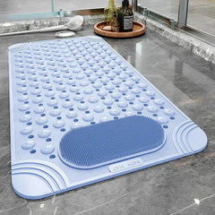Shower Bath Mat Foot Massager with Non-Slip Suction Cups Bathroom Mat Silicone Suction Cup Massage Brush for Bathroom Use