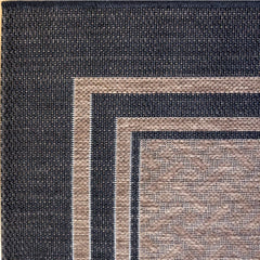 Indoor Outdoor Classic Flatweave Area Rug, Stain & UV Resistant Carpet, Deck, Patio, Poolside & Mudroom, 5x7 Ft Standard, Rugs