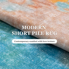 Orhopui Retro-Style Christmas Themed sponge Rug - Soft-Washable tie-dye green pattern