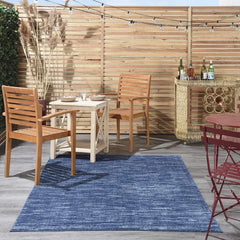 Essentials 4' x 6' Navy Blue Fabric Outdoor Area Rug (4' x 6')