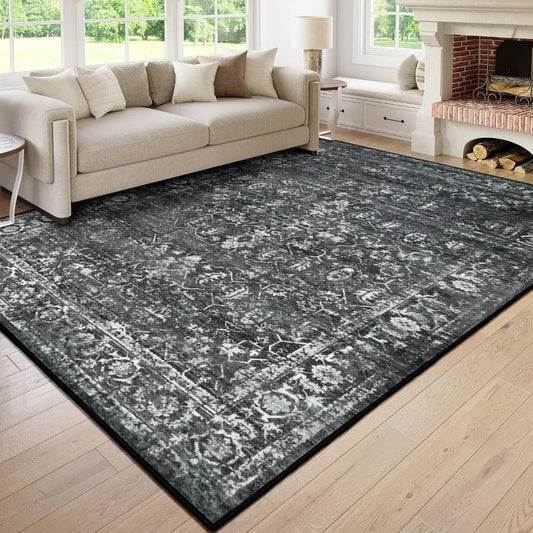 6x9 Area Rugs Washable Rugs for Bedroom Large Black Area for Bedroom, Rug