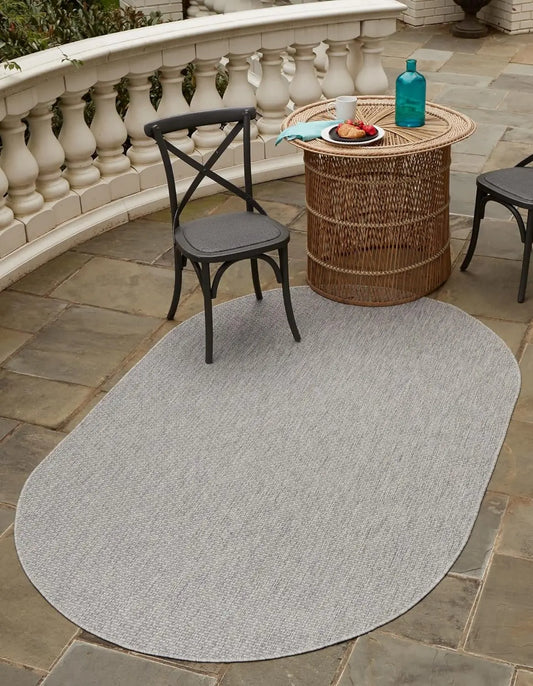 Collection Casual Transitional Solid Heathered Indoor/Outdoor Flatweave Area Rug (9' x 12' Rectangle, Teal/Navy Blue)