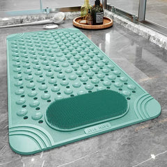 Shower Bath Mat Foot Massager with Non-Slip Suction Cups Bathroom Mat Silicone Suction Cup Massage Brush for Bathroom Use