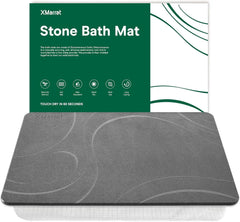 Super Absorbent Diatomaceous Earth Bath Mat Large, Quick Drying Non-Slip Diatomite Stone Bath Mats (Extra Large 31.5" x 19.7")