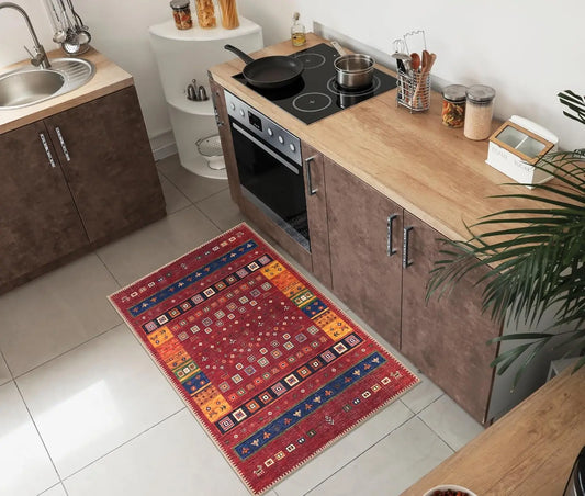 2x3 Rug - Machine Washable Entry Rug with Non-Slip Backing, Ideal for Enteryway, Kitchen, Bathroom,