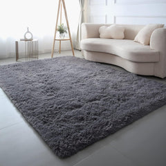 7X10 Area Rugs For Living Room: Grey Area Rug 7 X 10 Carpets For Living Room - Shag Area Rug Modern Indoor Soft Shaggy Fuzzy