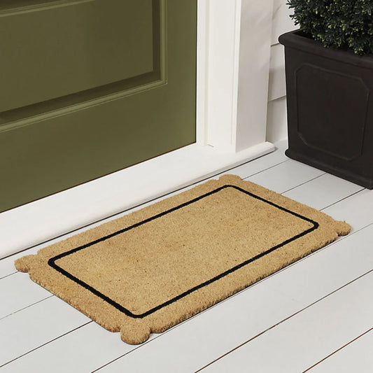 Shell Square Coir Doormat  Floor Mat Home Garden  18"H X 30"W