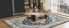 Orhopui Area Rug Washable Rug Low-Pile Machine Washable Vintage Rugs for Living Room