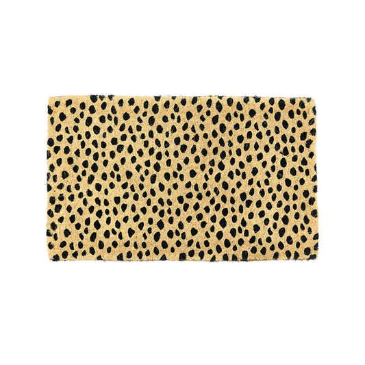 Coir  Floor Mat with Black Dot Pattern Home Doormat Indoor Outdoor  for Use