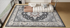 Orhopui Area Rug Washable Rug Low-Pile Machine Washable Vintage Rugs for Living Room