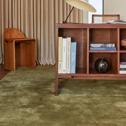 Handmade Wool Blend Area Rug Low Pile Soft Texture Flat Woven Living Room Bedroom Dining Room Comfortable Easy Care