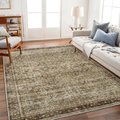 6x9 Washable Rug  Vintage Rug Traditional Floor Cover Thin Rug Retro Kitchen Indoor Distressed Non Slip Carpet