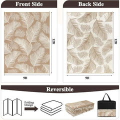 Waterproof Outdoor Rug 9x12, Reversible Plastic Straw Patio Camping Rug, Indoor Outdoor RV Mat Carpet for Deck,