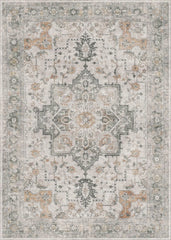 Area Rug 8x10, Machine Washable Rugs for Living Room, Non Slip Carpet Printed, Low Pile, Light Taupe Brown