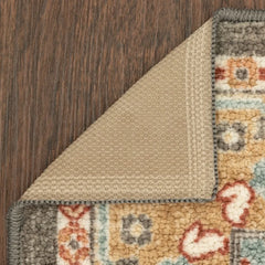 Persian Border Medallion Loop Print Rust Brown Indoor Area Rug, 7'x10'