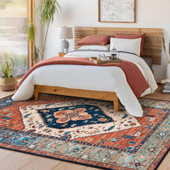 9x12 Area Rugs for Living Room - Boho Non-Slip Washable Rug Ultra-Thin Stain Resistant Large Rugs Throw Non Shedding Rug