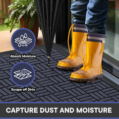 Door Mat Outdoor, Welcome Mats Outside, Large Front Door Mats, Doormat Indoor Entrance, Outdoor Mat, Anti-Slip Rubber Door