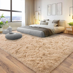 8x10 Rug for Living Room, Fuzzy Plush Large Area Rug, Fluffy Modern Shag Non Slip Soft Furry Carpet for Bedroom Kids Room