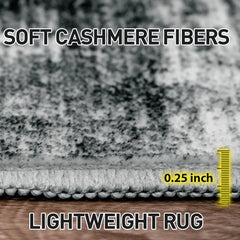 8x10 Area Rugs Washable Rug: Large Modern Abstract Living Room Rug Soft Anti-Skid Thin Carpet Indoor Floor Non-Shedding