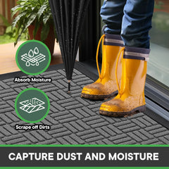 Door Mat Outdoor, Welcome Mats Outside, Large Front Door Mats, Doormat Indoor Entrance, Outdoor Mat, Anti-Slip Rubber Door