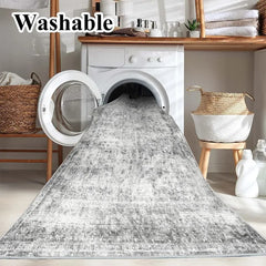 6x9 Washable Rug  Vintage Rug Traditional Floor Cover Thin Rug Retro Kitchen Indoor Distressed Non Slip Carpet
