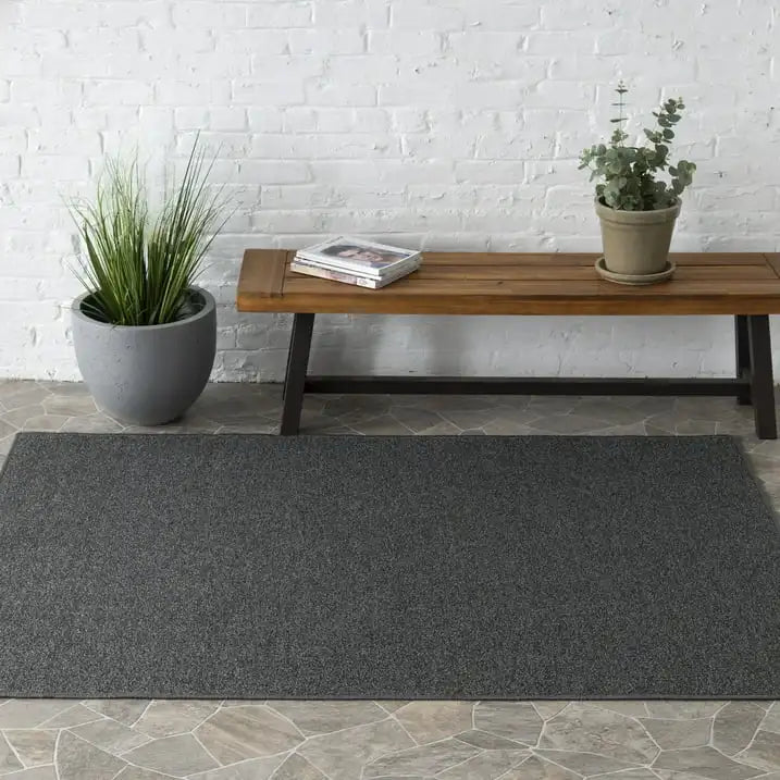 Titan Grey Durable Indoor Utility Area Rug