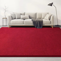 Large Area Rugs for Living Room Bedroom, 4x6 Feet Burgundy Red Rug, Minimalist Modern Shag Rug, Soft Thick Memory