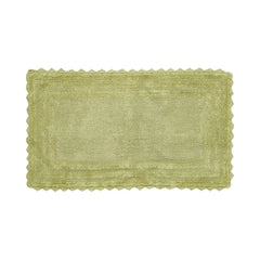 24 x 40 Bathroom Rug – 100% Cotton, Extra Soft Tufted Reversible Bath Mat, Water-Absorbent, Machine Washable (Sage) Shaggy Bord