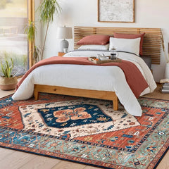 9x12 Area Rugs for Living Room - Boho Non-Slip Washable Rug Ultra-Thin Stain Resistant Large Rugs Throw Non Shedding Rug