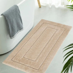 Large Bathroom Rug, 24" x 48", Water Absorbent, Non-Slip, Thick Soft Shaggy, Microfiber, Black