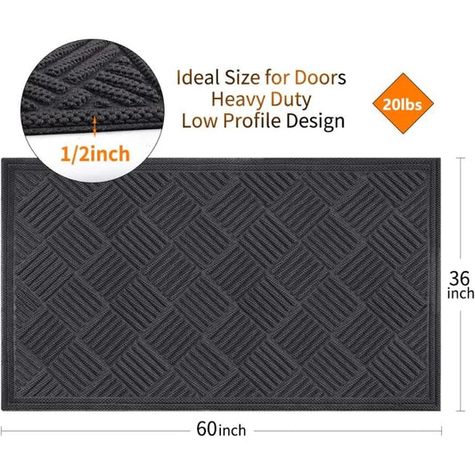 Door Mat Outdoor, Welcome Mats Outside, Large Front Door Mats, Doormat Indoor Entrance, Outdoor Mat, Anti-Slip Rubber Door