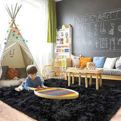 8x10 Rug for Living Room, Fuzzy Plush Large Area Rug, Fluffy Modern Shag Non Slip Soft Furry Carpet for Bedroom Kids Room